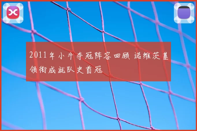 2011年小牛夺冠阵容回顾 诺维茨基领衔成就队史首冠
