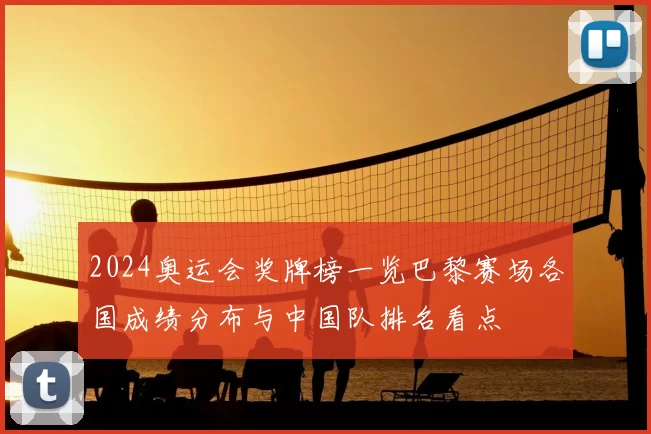 2024奥运会奖牌榜一览巴黎赛场各国成绩分布与中国队排名看点
